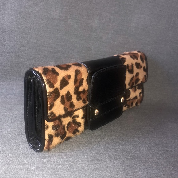 Leopard Pony Hair Clutch/wristlet - Picture 1 of 3